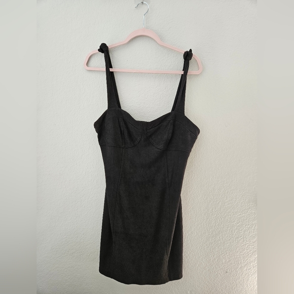 NWOT Free People Black Corset Stretch Slip Dress - Size M - Picture 2 of 6